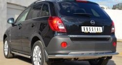 16 749 р. Одинарная защита заднего бампера из трубы диаметром 63 мм SLITKOFF  Opel Antara (2010-2015) рестайлинг  с доставкой в г. Воронеж. Увеличить фотографию 4