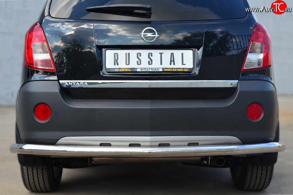 16 749 р. Одинарная защита заднего бампера из трубы диаметром 63 мм SLITKOFF  Opel Antara (2010-2015) рестайлинг  с доставкой в г. Воронеж