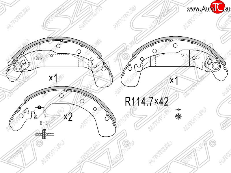 1 599 р. Колодки тормозные SAT (задние)  Opel Astra ( F,  H,  H GTC) - Zafira ( A,  В)  с доставкой в г. Воронеж