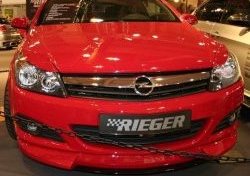 5 699 р. Накладка на передний бампер Rieger Opel Astra H GTC хэтчбек 3 дв. дорестайлинг (2004-2006) (Неокрашенная)  с доставкой в г. Воронеж. Увеличить фотографию 3