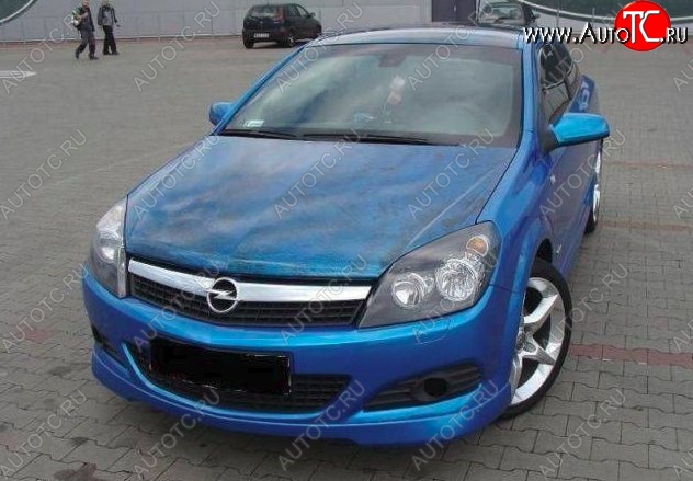 2 999 р. Накладка на передний бампер OPC-Line Opel Astra H GTC хэтчбек 3 дв. рестайлинг (2006-2011) (Неокрашенная)  с доставкой в г. Воронеж