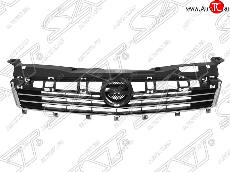 8 449 р. Решётка радиатора SAT (с хром молдингами) Opel Astra H седан дорестайлинг (2004-2007) (Неокрашенная)  с доставкой в г. Воронеж