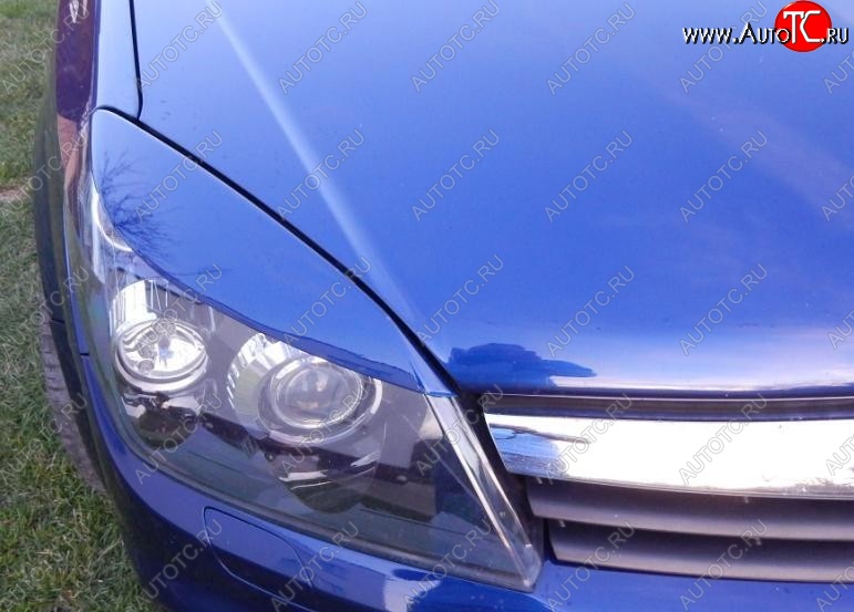 1 399 р. Реснички на фары RIEGER Opel Astra H хэтчбек 5дв дорестайлинг (2004-2007) (Неокрашенные)  с доставкой в г. Воронеж