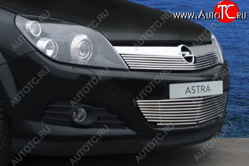 449 р. Декоративный элемент воздухозаборника Souz96 3D хром  Opel Astra  H (2007-2015) универсал рестайлинг, хэтчбек 5дв рестайлинг  с доставкой в г. Воронеж