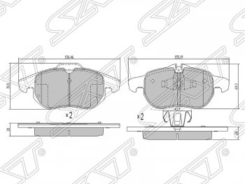 1 499 р. Колодки тормозные SAT (передние)  Opel Astra ( H,  H GTC) - Zafira  В  с доставкой в г. Воронеж. Увеличить фотографию 1