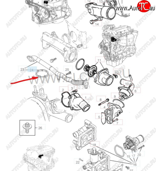 111 р. Уплотнительное кольцо маслопровода GM (дв. Z16XEP, к корпусу масляного фильтра)  Opel Astra ( H,  H GTC) (2004-2015) универсал, хэтчбек 3 дв. дорестайлинг, хэтчбек 5дв дорестайлинг, хэтчбек 3 дв. рестайлинг, универсал рестайлинг, хэтчбек 5дв рестайлинг  с доставкой в г. Воронеж