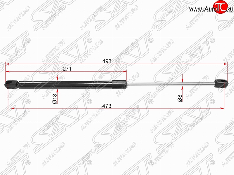 579 р. Газовый упор крышки багажника SAT Opel Astra H хэтчбек 5дв дорестайлинг (2004-2007)  с доставкой в г. Воронеж