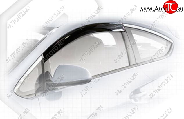 1 839 р. Дефлектора окон CA-Plastiс  Opel Astra  J GTC (2011-2018) (Classic полупрозрачный, Без хром.молдинга)  с доставкой в г. Воронеж