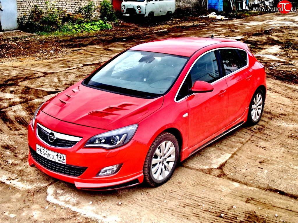 15 199 р. Пластиковый капот Sport  Opel Astra  J (2009-2017) хэтчбек 5 дв. дорестайлинг, хэтчбек 5 дв.  рестайлинг (Неокрашенный)  с доставкой в г. Воронеж