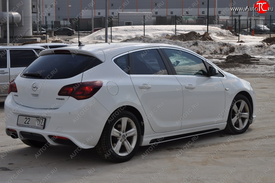 5 499 р. Пороги накладки RIEGER Opel Astra J хэтчбек 5 дв. дорестайлинг (2009-2012) (Неокрашенные)  с доставкой в г. Воронеж