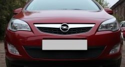 1 469 р. Сетка на бампер Russtal (черная) Opel Astra J хэтчбек 5 дв. дорестайлинг (2009-2012)  с доставкой в г. Воронеж. Увеличить фотографию 3