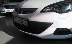 1 469 р. Сетка на бампер GTC Russtal (черная) Opel Astra J хэтчбек 5 дв. дорестайлинг (2009-2012)  с доставкой в г. Воронеж. Увеличить фотографию 3