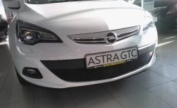 1 469 р. Сетка на бампер GTC Russtal (черная) Opel Astra J хэтчбек 5 дв. дорестайлинг (2009-2012)  с доставкой в г. Воронеж. Увеличить фотографию 4