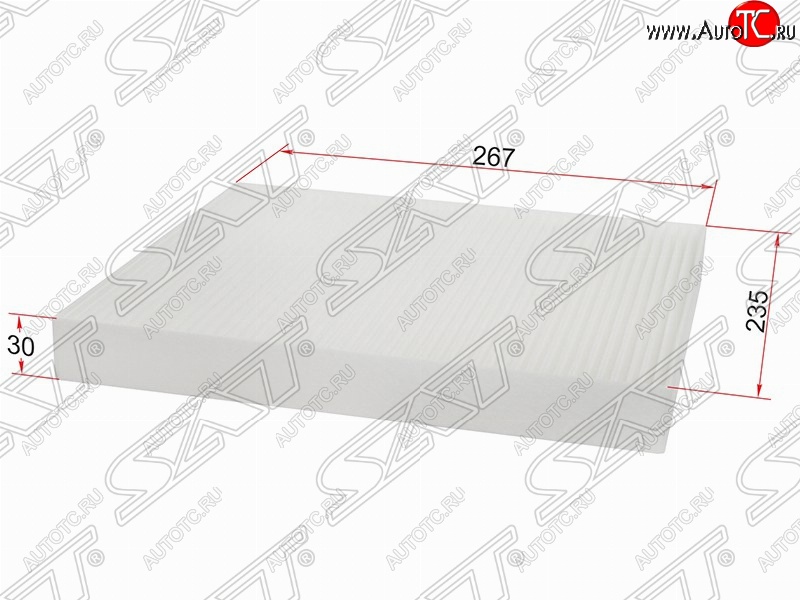 243 р. Фильтр салонный SAT (267х235х30 mm)  Opel Astra  G - Zafira ( A,  В)  с доставкой в г. Воронеж