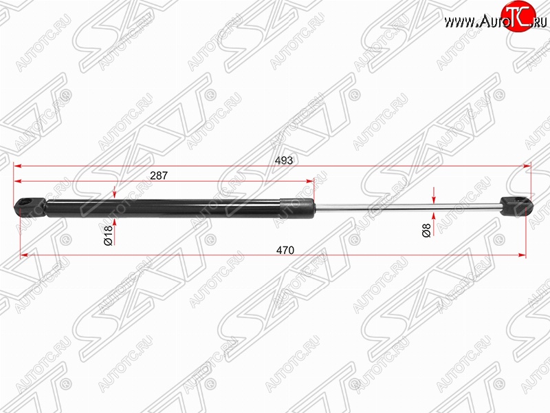 579 р. Газовый упор крышки багажника SAT Opel Corsa C (2000-2006)  с доставкой в г. Воронеж