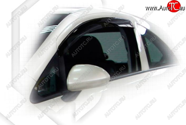 1 839 р. Дефлектора окон CA-Plastic Opel Corsa D дорестайлинг, хэтчбэк 3 дв. (2006-2010) (Classic полупрозрачный, Без хром.молдинга)  с доставкой в г. Воронеж