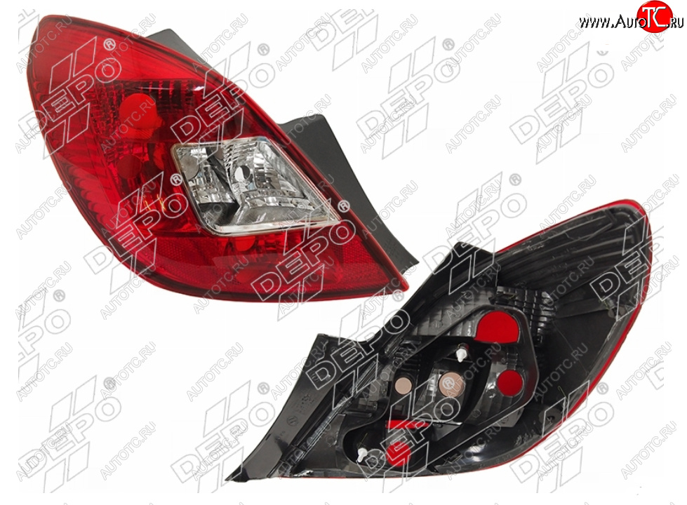 2 899 р. Левый фонарь задний DEPO Opel Corsa D 1-ый рестайлинг, хэтчбэк 5 дв. (2010-2011)  с доставкой в г. Воронеж