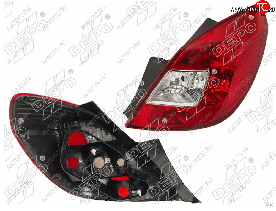 2 899 р. Правый фонарь задний DEPO Opel Corsa D  2-ой рестайлинг, хэтчбэк 5 дв. (2011-2014)  с доставкой в г. Воронеж