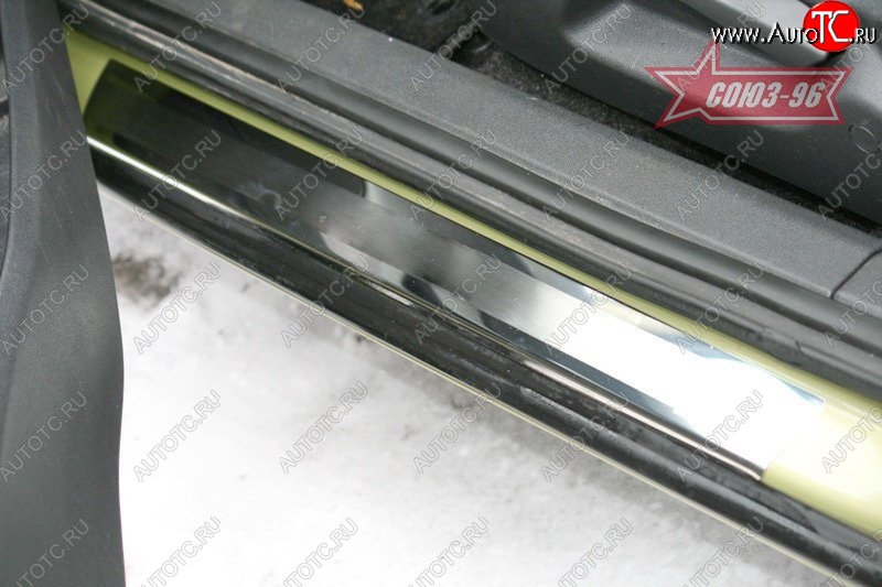 2 114 р. Накладки на внутренние пороги 5 дв. Souz-96 Opel Corsa D 1-ый рестайлинг, хэтчбэк 3 дв. (2010-2011)  с доставкой в г. Воронеж