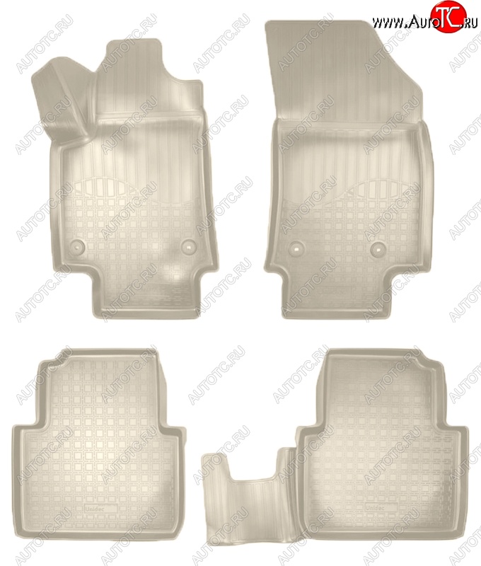 2 799 р. Коврики салонные Noplast (3D)  Opel Crossland  X (2017-2025) (Бежевые)  с доставкой в г. Воронеж