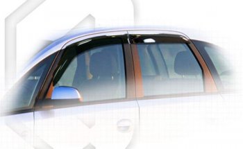 Дефлектора окон CA-Plastiс Opel Meriva  A (2002-2010) (Classic полупрозрачный, Без хром.молдинга)