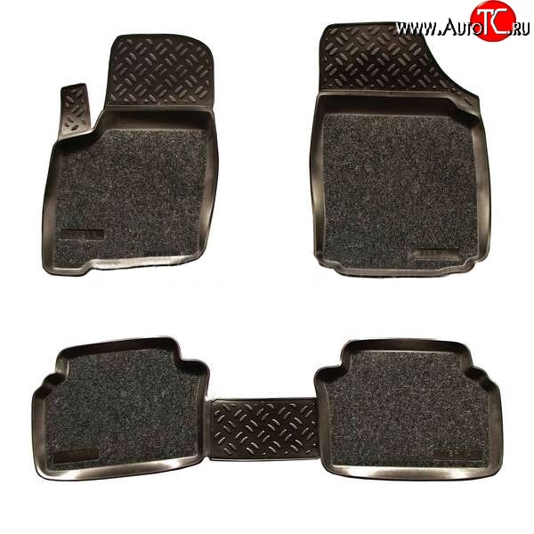 4 699 р. Комплект ковриков в салон B Aileron 4 шт. (полиуретан, покрытие Soft)  Opel Meriva  B (2010-2013)  с доставкой в г. Воронеж