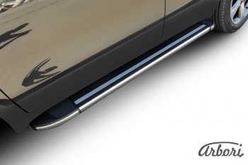 12 149 р. Порожки для ног Arbori Luxe Black Opel Mokka  дорестайлинг (2012-2016)  с доставкой в г. Воронеж. Увеличить фотографию 2