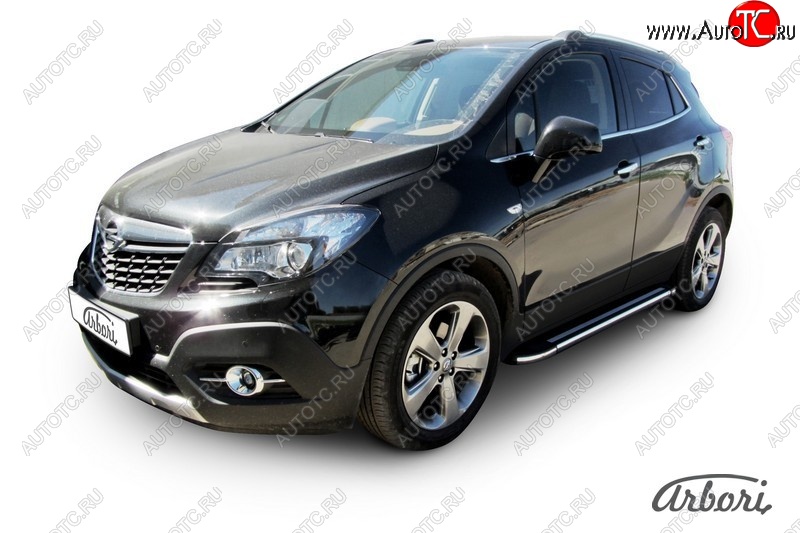 12 149 р. Порожки для ног Arbori Luxe Black Opel Mokka  дорестайлинг (2012-2016)  с доставкой в г. Воронеж