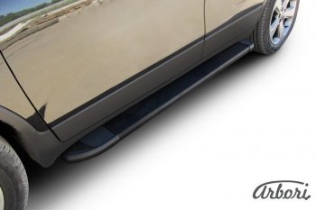 11 339 р. Порожки для ног Arbori Optima Black Opel Mokka  дорестайлинг (2012-2016)  с доставкой в г. Воронеж. Увеличить фотографию 2