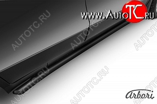 6 749 р. Защита штатных порогов Arbori (черная, d57 mm). Opel Mokka  дорестайлинг (2012-2016)  с доставкой в г. Воронеж
