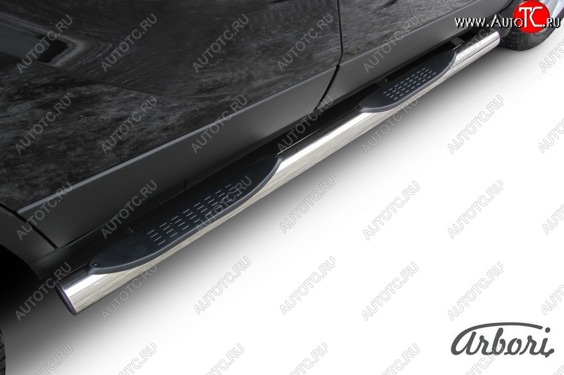 18 719 р. Защита штатных порогов Arbori (с проступью, нержавейка, d76 mm). Opel Mokka  дорестайлинг (2012-2016)  с доставкой в г. Воронеж