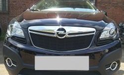 2 099 р. Нижняя сетка на бампер Russtal (черная) Opel Mokka  дорестайлинг (2012-2016)  с доставкой в г. Воронеж. Увеличить фотографию 2