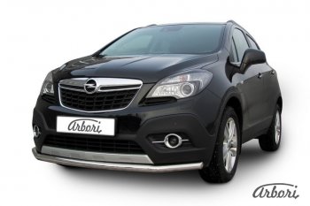 12 149 р. Защита переднего бампера Arbori (нержавейка, 1 труба d57 mm). Opel Mokka  дорестайлинг (2012-2016)  с доставкой в г. Воронеж. Увеличить фотографию 2