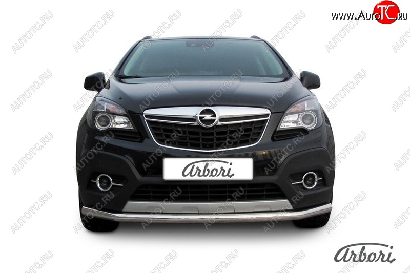 12 149 р. Защита переднего бампера Arbori (нержавейка, 1 труба d57 mm). Opel Mokka  дорестайлинг (2012-2016)  с доставкой в г. Воронеж