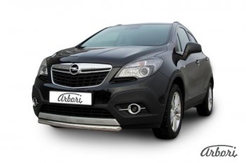 11 159 р. Защита переднего бампера Arbori (короткая, нержавейка, 1 труба d57 mm). Opel Mokka  дорестайлинг (2012-2016)  с доставкой в г. Воронеж. Увеличить фотографию 2