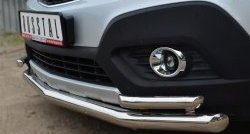 18 999 р. Защита переднего бампера (2 трубыØ63 и 42 мм, нержавейка) SLITKOFF Opel Mokka  дорестайлинг (2012-2016)  с доставкой в г. Воронеж. Увеличить фотографию 3