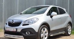 11 599 р. Защита переднего бампера (Ø75х42 мм, нержавейка) Russtal Opel Mokka  дорестайлинг (2012-2016)  с доставкой в г. Воронеж. Увеличить фотографию 4