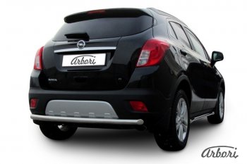 11 429 р. Защита заднего бампера Arbori (нержавейка, 1 труба d57 mm). Opel Mokka  дорестайлинг (2012-2016)  с доставкой в г. Воронеж. Увеличить фотографию 1