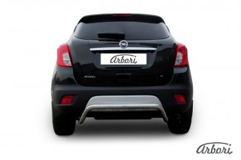 12 149 р. Защита заднего бампера Arbori (скоба, нержавейка, 1 труба d57 mm).  Opel Mokka (2012-2016)  дорестайлинг  с доставкой в г. Воронеж. Увеличить фотографию 1