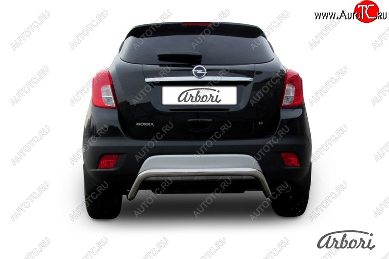 12 149 р. Защита заднего бампера Arbori (скоба, нержавейка, 1 труба d57 mm).  Opel Mokka (2012-2016)  дорестайлинг  с доставкой в г. Воронеж