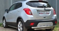 17 499 р. Защита заднего бампера (2 трубы Ø63 мм, нержавейка) SLITKOFF  Opel Mokka (2012-2016)  дорестайлинг  с доставкой в г. Воронеж. Увеличить фотографию 4