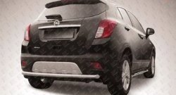 11 599 р. Защита заднего бампера из трубы диаметром 57 мм Slitkoff  Opel Mokka (2012-2016)  дорестайлинг (Цвет: нержавеющая полированная сталь)  с доставкой в г. Воронеж. Увеличить фотографию 1