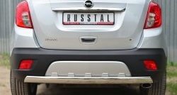 14 299 р. Защита заднего бампера (Ø75x42 мм, нержавейка) Russtal Opel Mokka  дорестайлинг (2012-2016)  с доставкой в г. Воронеж. Увеличить фотографию 1