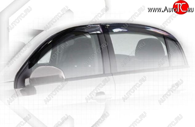 2 799 р. Дефлектора окон CA-Plastiс Opel Vectra C седан дорестайлинг (2002-2005) (Classic полупрозрачный, Без хром.молдинга)  с доставкой в г. Воронеж
