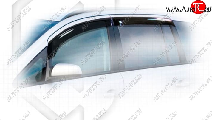 2 159 р. Дефлектора окон CA-Plastiс Opel Zafira В дорестайлинг (2005-2008) (Classic полупрозрачный)  с доставкой в г. Воронеж