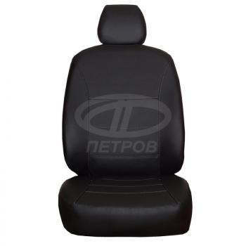 5 749 р. Чехлы сидений (экокожа, 5 мест) ПЕТРОВ Орегон Opel Zafira В дорестайлинг (2005-2008) (черный)  с доставкой в г. Воронеж. Увеличить фотографию 2