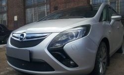 1 469 р. Нижняя сетка на бампер Russtal (черная) Opel Zafira С дорестайлинг (2011-2016)  с доставкой в г. Воронеж. Увеличить фотографию 3