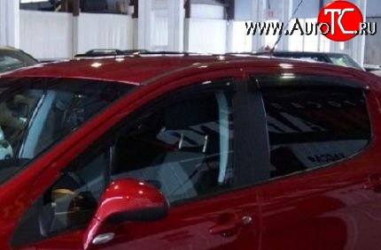 999 р. Комплект дефлекторов окон (ветровиков) 4 шт. (5 дверей) Russtal Peugeot 2008  дорестайлинг (2013-2016)  с доставкой в г. Воронеж