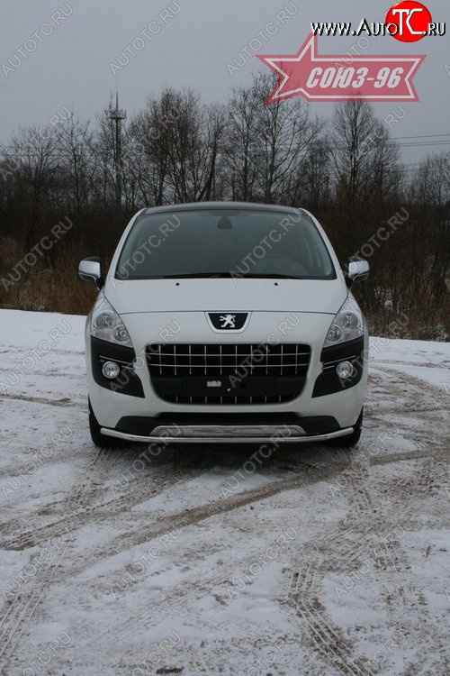 12 869 р. Защита переднего бампера одинарная Souz-96 (d42). Peugeot 3008 дорестайлинг (2009-2013)  с доставкой в г. Воронеж