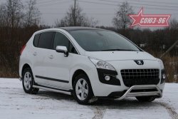 13 319 р. Защита переднего бампера Souz-96 (d60/42) Peugeot 3008 дорестайлинг (2009-2013)  с доставкой в г. Воронеж. Увеличить фотографию 2